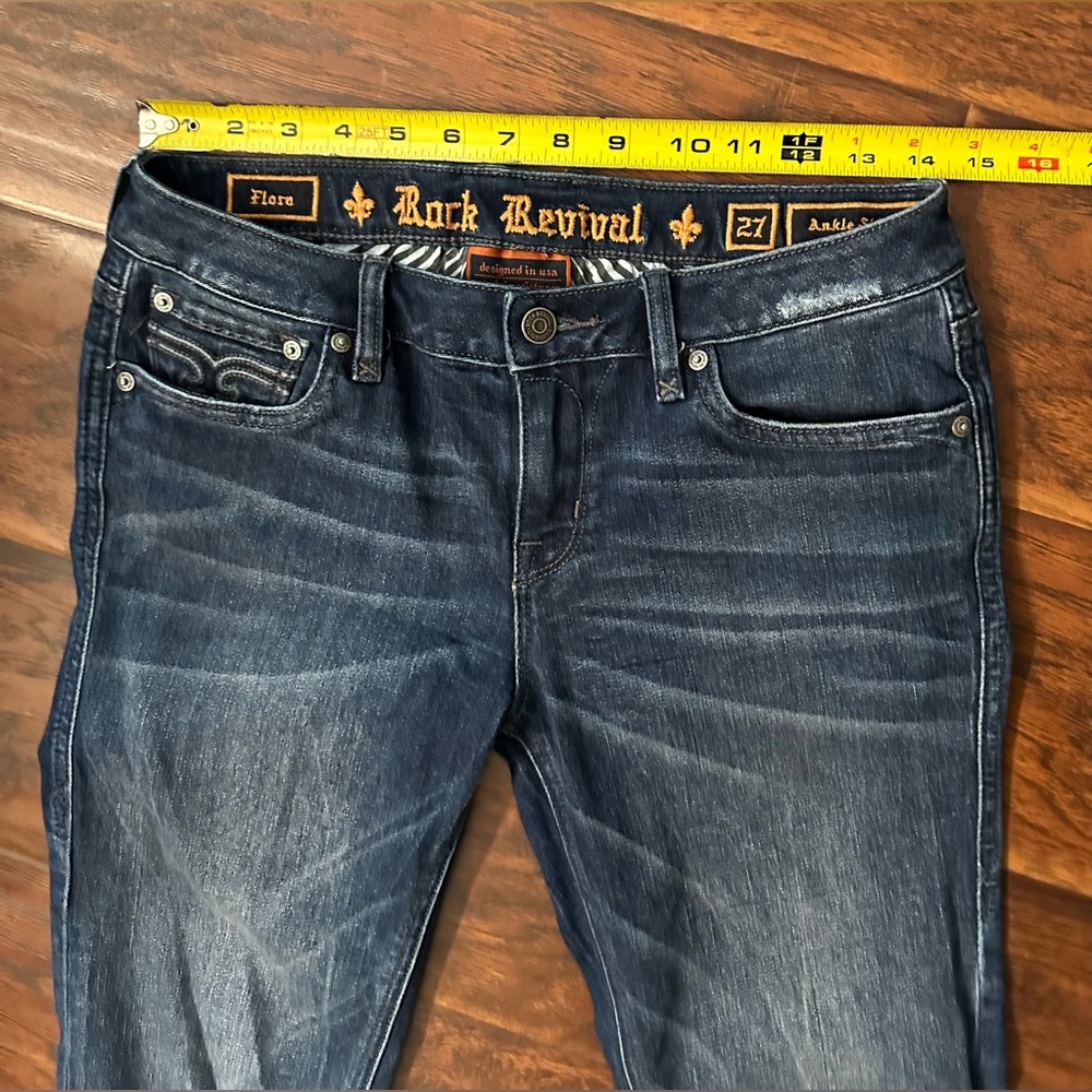 Rock Revival Flora mid-rise Ankle Skinny Jeans Women’s Size 27 - Picture 9 of 15
